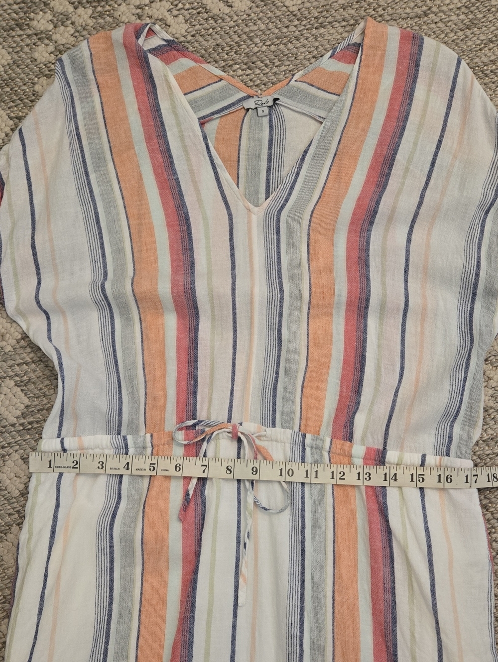 Rails Wren Striped Dress Linen Blend, Pockets S EUC! - Picture 9 of 10
